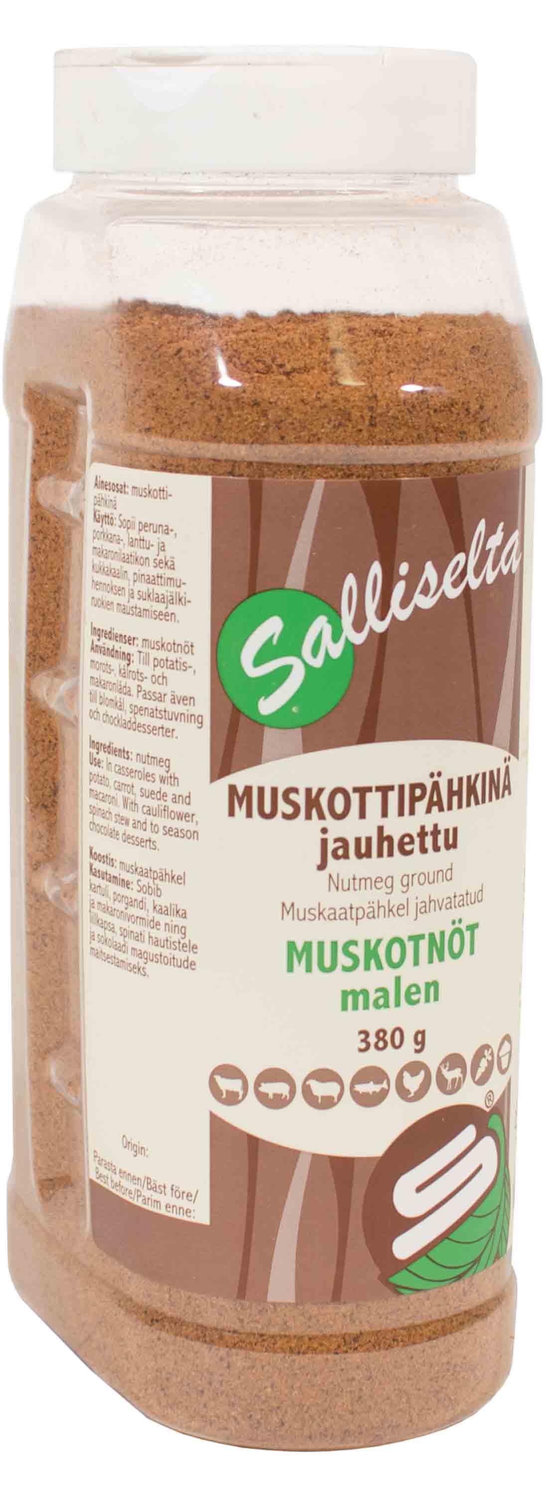 Salliselta - Muskottipähkinä, jauhettu 380g