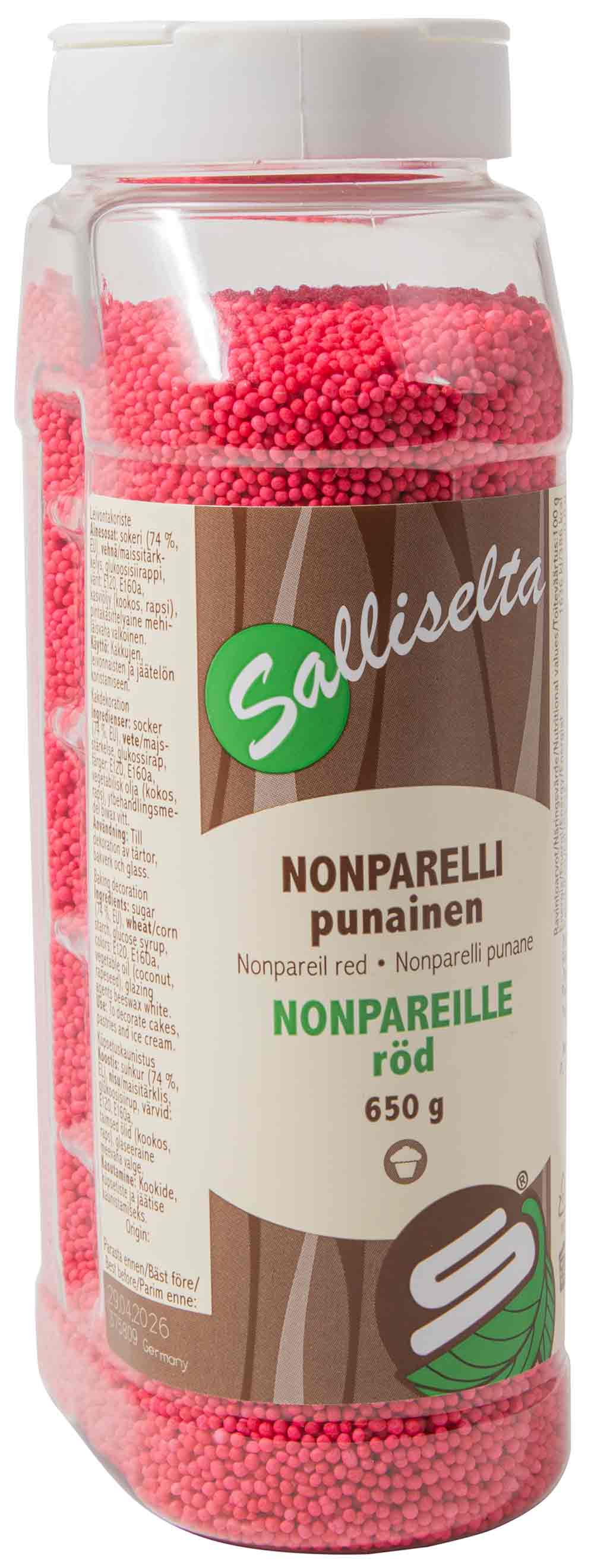 Nonparelli punainen 650 g